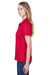 Devon & Jones DG20W Womens CrownLux Performance Moisture Wicking Short Sleeve Polo Shirt Red Model Side