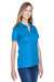 Devon & Jones DG20W Womens CrownLux Performance Moisture Wicking Short Sleeve Polo Shirt Ocean Blue Model 3q