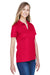 Devon & Jones DG20W Womens CrownLux Performance Moisture Wicking Short Sleeve Polo Shirt Red Model 3q