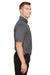 Devon & Jones DG21 Mens CrownLux Range Flex Performance Moisture Wicking Short Sleeve Polo Shirt Graphite Grey Model Side