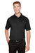 Devon & Jones DG21 Mens CrownLux Range Flex Performance Moisture Wicking Short Sleeve Polo Shirt Black Model Front