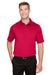 Devon & Jones DG21 Mens CrownLux Range Flex Performance Moisture Wicking Short Sleeve Polo Shirt Red Model Front