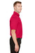 Devon & Jones DG21 Mens CrownLux Range Flex Performance Moisture Wicking Short Sleeve Polo Shirt Red Model Side