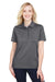 Devon & Jones DG21W Womens CrownLux Range Flex Performance Moisture Wicking Short Sleeve Polo Shirt Graphite Grey Model Front