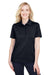 Devon & Jones DG21W Womens CrownLux Range Flex Performance Moisture Wicking Short Sleeve Polo Shirt Black Model Front