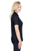 Devon & Jones DG21W Womens CrownLux Range Flex Performance Moisture Wicking Short Sleeve Polo Shirt Black Model Side