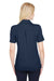 Devon & Jones DG21W Womens CrownLux Range Flex Performance Moisture Wicking Short Sleeve Polo Shirt Navy Blue Model Back