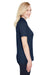 Devon & Jones DG21W Womens CrownLux Range Flex Performance Moisture Wicking Short Sleeve Polo Shirt Navy Blue Model Side