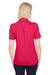 Devon & Jones DG21W Womens CrownLux Range Flex Performance Moisture Wicking Short Sleeve Polo Shirt Red Model Back