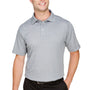 Devon & Jones Mens CrownLux Address Melange Performance Moisture Wicking Short Sleeve Polo Shirt - Heather Grey