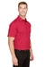 Devon & Jones DG22 Mens CrownLux Address Melange Performance Moisture Wicking Short Sleeve Polo Shirt Heather Red Model 3q