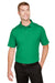 Devon & Jones DG22 Mens CrownLux Address Melange Performance Moisture Wicking Short Sleeve Polo Shirt Heather Kelly Green Model Front