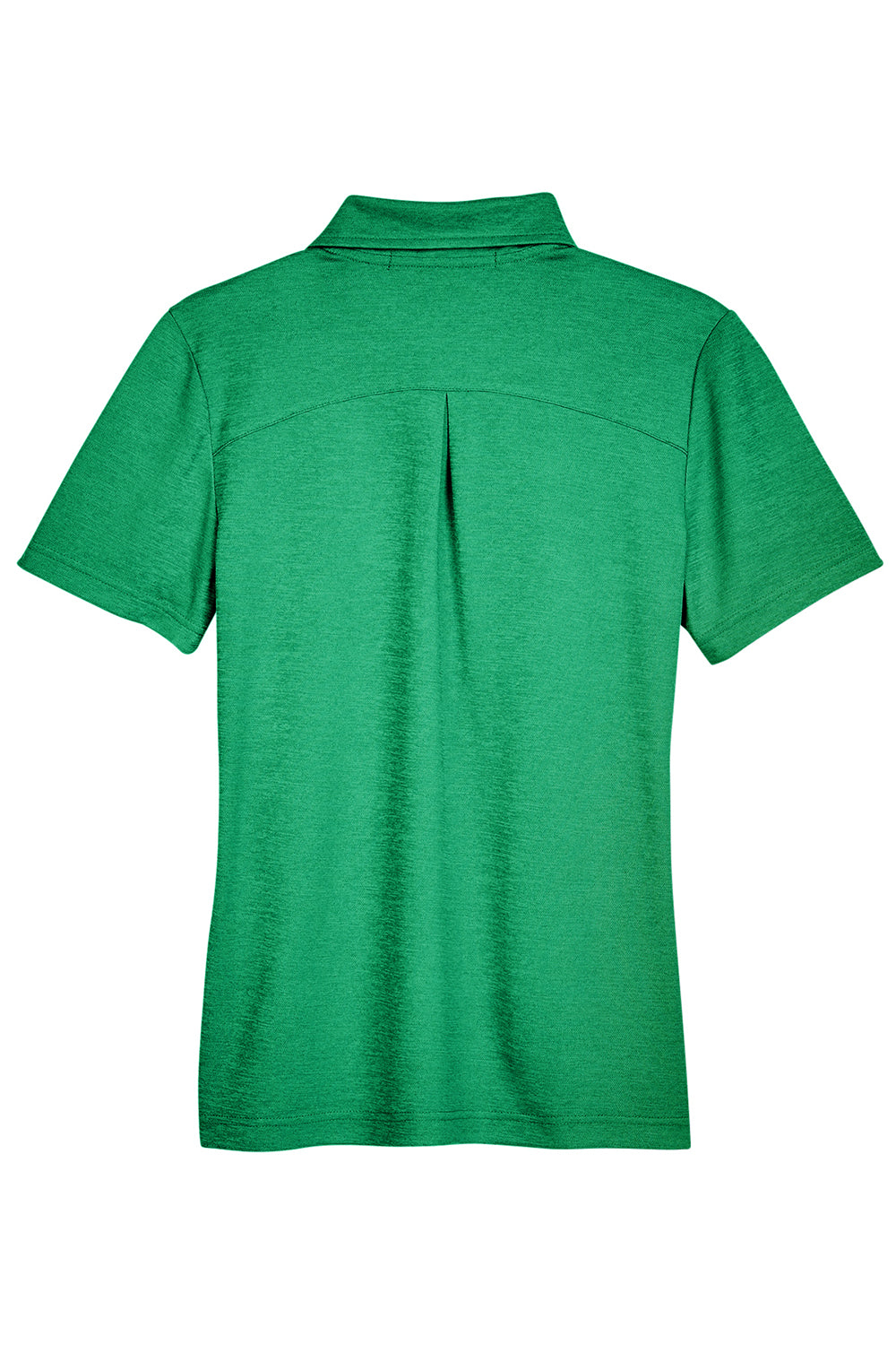 Devon & Jones DG22W Womens CrownLux Address Melange Performance Moisture Wicking Short Sleeve Polo Shirt Heather Kelly Green Flat Back