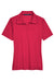 Devon & Jones DG22W Womens CrownLux Address Melange Performance Moisture Wicking Short Sleeve Polo Shirt Heather Red Flat Front