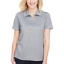 Devon & Jones Womens CrownLux Address Melange Performance Moisture Wicking Short Sleeve Polo Shirt - Heather Grey