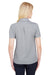 Devon & Jones DG22W Womens CrownLux Address Melange Performance Moisture Wicking Short Sleeve Polo Shirt Heather Grey Model Back