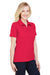 Devon & Jones DG22W Womens CrownLux Address Melange Performance Moisture Wicking Short Sleeve Polo Shirt Heather Red Model 3q