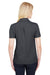 Devon & Jones DG22W Womens CrownLux Address Melange Performance Moisture Wicking Short Sleeve Polo Shirt Heather Black Model Back