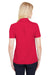 Devon & Jones DG22W Womens CrownLux Address Melange Performance Moisture Wicking Short Sleeve Polo Shirt Heather Red Model Back