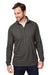 Devon & Jones DG400 Mens New Classics Performance Moisture Wicking 1/4 Zip Sweatshirt Graphite Grey Model Front