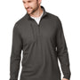 Devon & Jones Mens New Classics Performance Moisture Wicking 1/4 Zip Sweatshirt - Graphite Grey