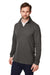 Devon & Jones DG400 Mens New Classics Performance Moisture Wicking 1/4 Zip Sweatshirt Graphite Grey Model 3q