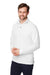 Devon & Jones DG400 Mens New Classics Performance Moisture Wicking 1/4 Zip Sweatshirt White Model 3q