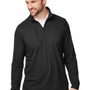 Devon & Jones Mens New Classics Performance Moisture Wicking 1/4 Zip Sweatshirt - Black