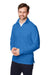 Devon & Jones DG400 Mens New Classics Performance Moisture Wicking 1/4 Zip Sweatshirt French Blue Model 3q