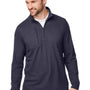 Devon & Jones Mens New Classics Performance Moisture Wicking 1/4 Zip Sweatshirt - Navy Blue