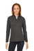 Devon & Jones DG400W Womens New Classics Performance Moisture Wicking 1/4 Zip Sweatshirt Graphite Grey Model Front