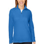 Devon & Jones Womens New Classics Performance Moisture Wicking 1/4 Zip Sweatshirt - French Blue