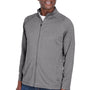 Devon & Jones Mens Compass Stretch Tech Moisture Wicking Full Zip Sweatshirt - Heather Dark Grey