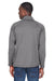 Devon & Jones DG420 Mens Compass Stretch Tech Moisture Wicking Full Zip Sweatshirt Heather Dark Grey Model Back