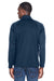 Devon & Jones DG420 Mens Compass Stretch Tech Moisture Wicking Full Zip Sweatshirt Heather Navy Blue Model Back