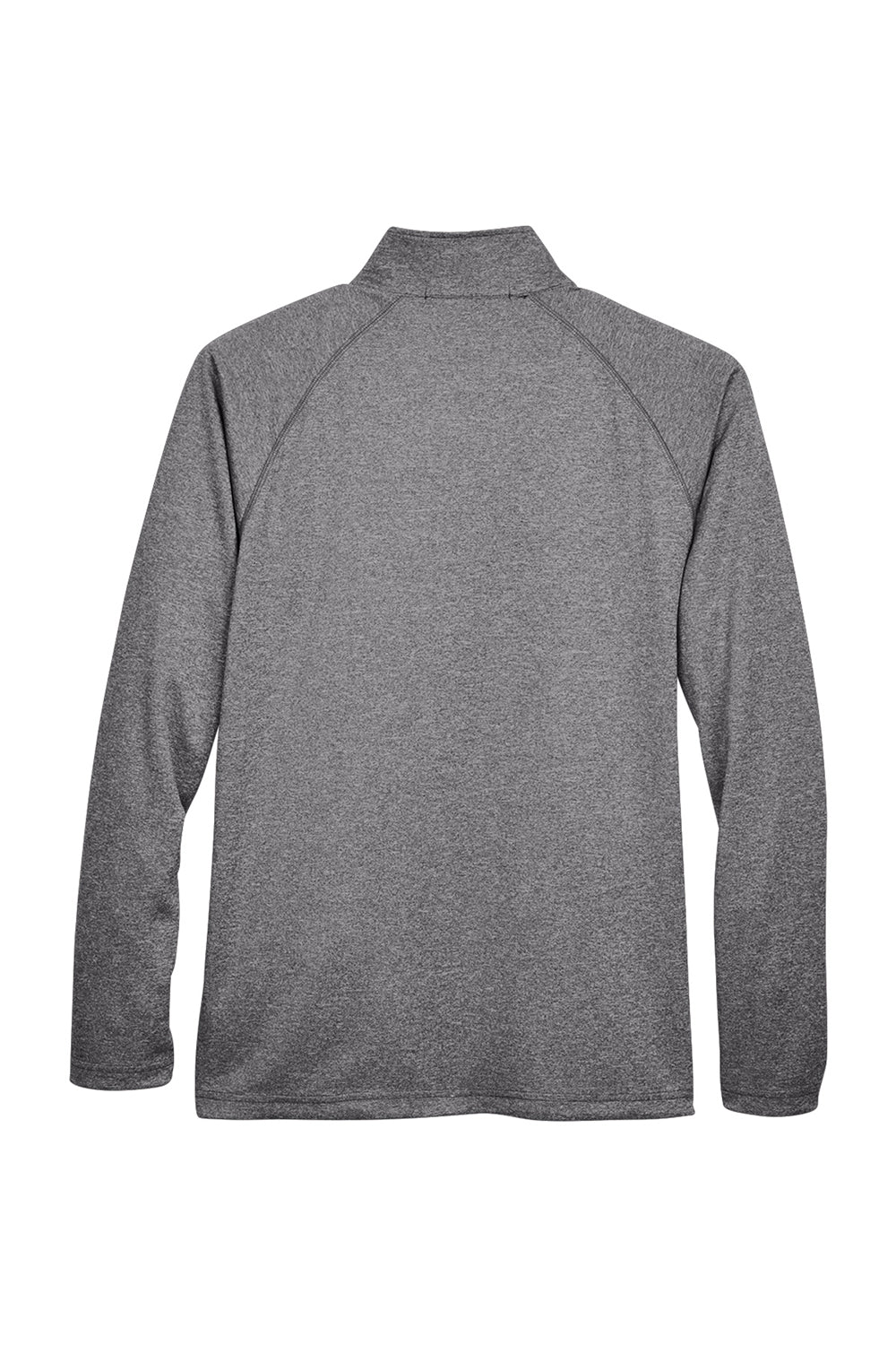 Devon & Jones DG420 Mens Compass Stretch Tech Moisture Wicking Full Zip Sweatshirt Heather Dark Grey Flat Back