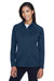 Devon & Jones DG420W Womens Compass Stretch Tech Moisture Wicking Full Zip Sweatshirt Navy Blue Model Front