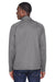 Devon & Jones DG440 Mens Compass Stretch Tech Moisture Wicking 1/4 Zip Sweatshirt Heather Dark Grey Model Back