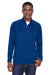 Devon & Jones DG440 Mens Compass Stretch Tech Moisture Wicking 1/4 Zip Sweatshirt True Royal Blue Model Front