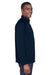 Devon & Jones DG440 Mens Compass Stretch Tech Moisture Wicking 1/4 Zip Sweatshirt Navy Blue Model Side