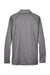 Devon & Jones DG440 Mens Compass Stretch Tech Moisture Wicking 1/4 Zip Sweatshirt Heather Dark Grey Flat Back