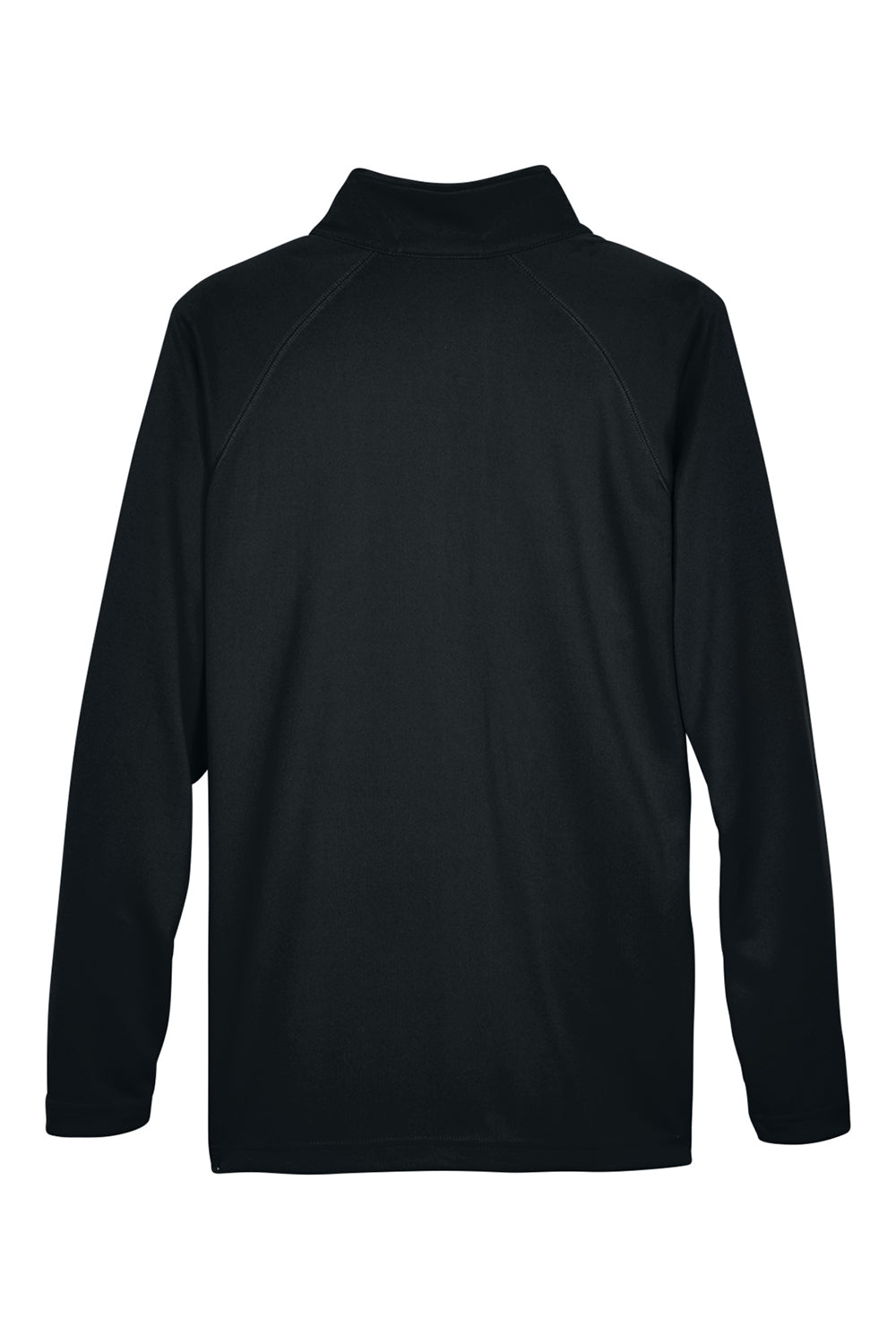 Devon & Jones DG440 Mens Compass Stretch Tech Moisture Wicking 1/4 Zip Sweatshirt Black Flat Back