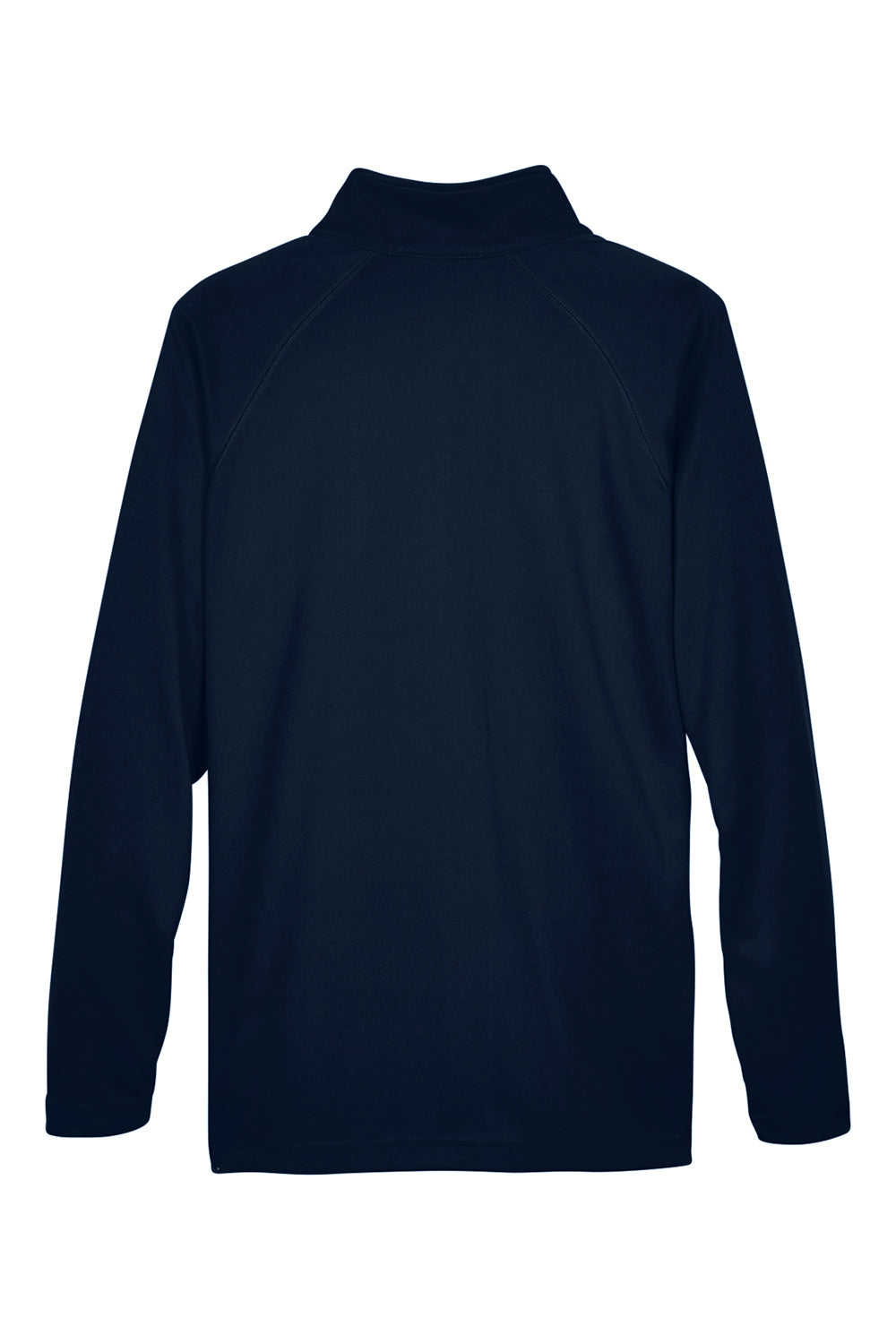 Devon & Jones DG440 Mens Compass Stretch Tech Moisture Wicking 1/4 Zip Sweatshirt Navy Blue Flat Back