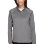 Devon & Jones Womens Compass Stretch Tech Moisture Wicking 1/4 Zip Sweatshirt - Heather Dark Grey