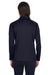 Devon & Jones DG440W Womens Compass Stretch Tech Moisture Wicking 1/4 Zip Sweatshirt Navy Blue Model Back