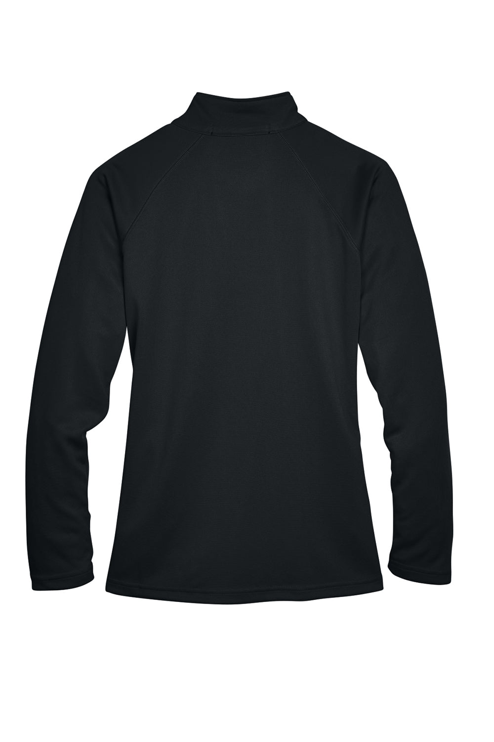 Devon & Jones DG440W Womens Compass Stretch Tech Moisture Wicking 1/4 Zip Sweatshirt Black Flat Back