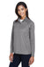 Devon & Jones DG440W Womens Compass Stretch Tech Moisture Wicking 1/4 Zip Sweatshirt Heather Dark Grey Model 3q