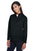 Devon & Jones DG440W Womens Compass Stretch Tech Moisture Wicking 1/4 Zip Sweatshirt Black Model 3q