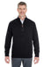 Devon & Jones DG478 Mens Manchester Jersey 1/4 Zip Sweater Black Model Front