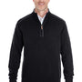 Devon & Jones Mens Manchester Jersey 1/4 Zip Sweater - Black - Closeout